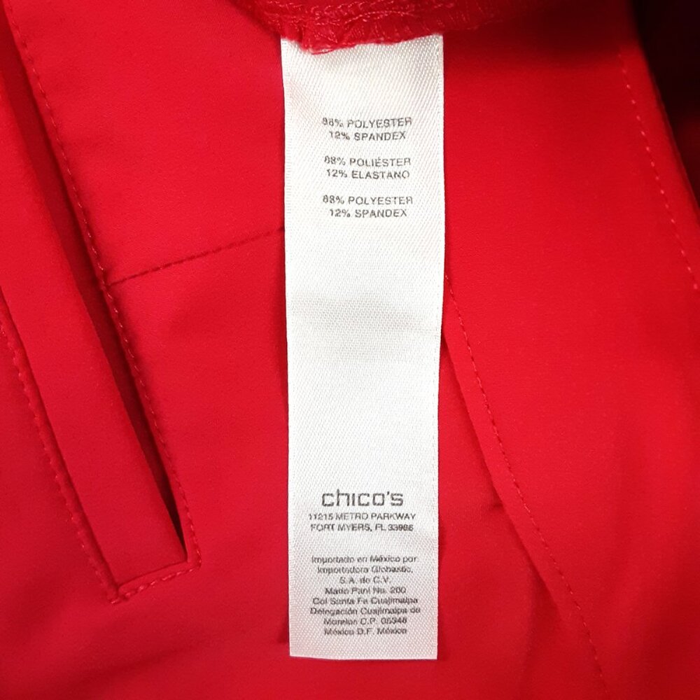 Weekends Womans Shorts Size 1 (Med), Red Front Pockets, Zip/Snap Closure/Spots? - Picture 6 of 8